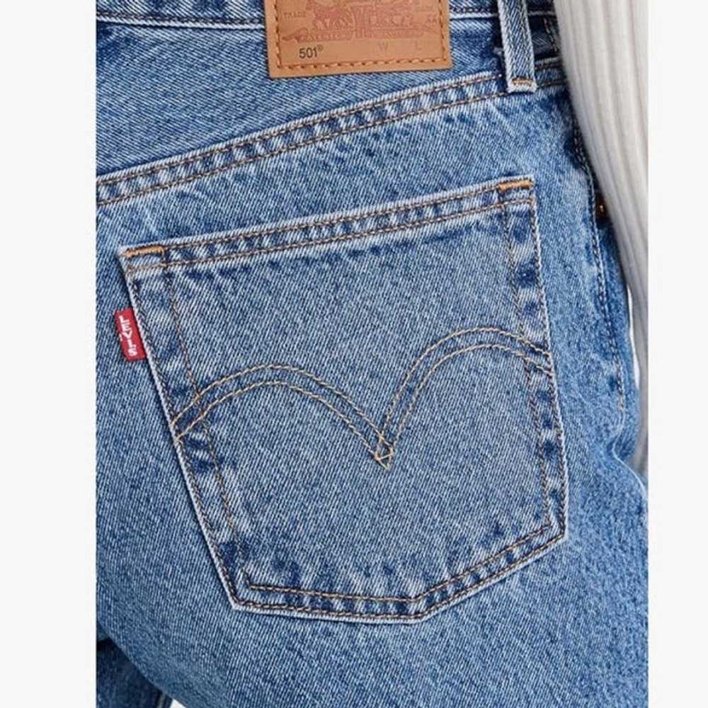 Levi's 501 Premium Denim Cropped Jean Five Pocket… - image 5