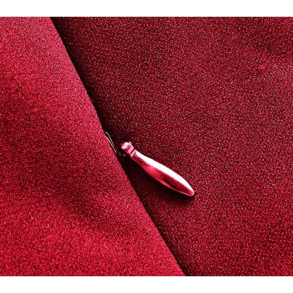 Plus Size Asymmetrical Neck Peplum Red Dress - (0… - image 4