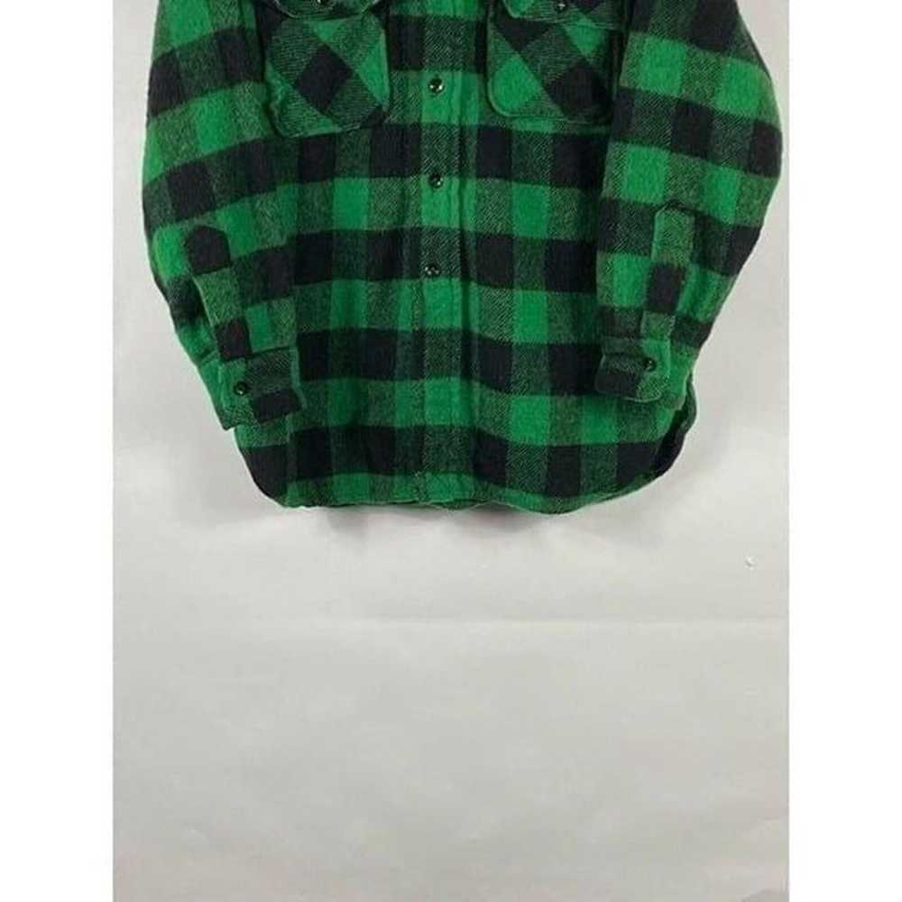 Vintage Sears Plaid Wool Button Up Shirt Jacket G… - image 5