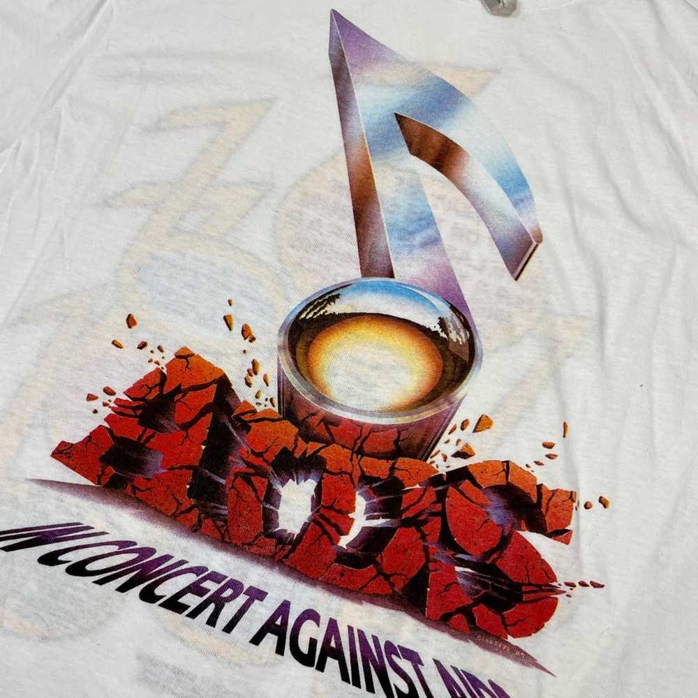 1989 Aids In Concert Original Tour Shirt - image 4