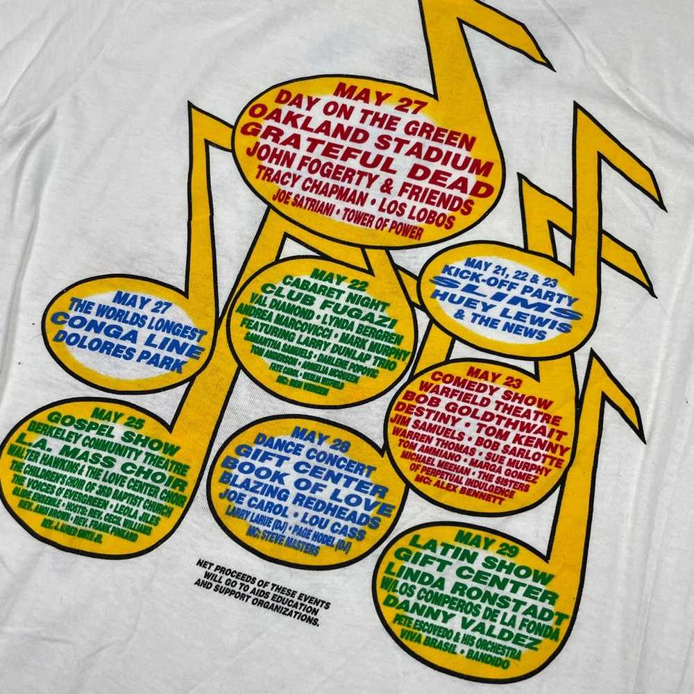 1989 Aids In Concert Original Tour Shirt - image 8