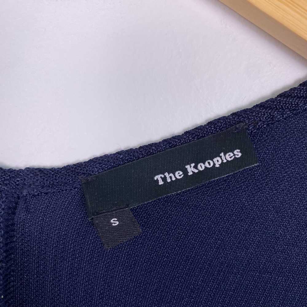 The Kooples Viscose Ribbed Knit Open Front Navy S… - image 3