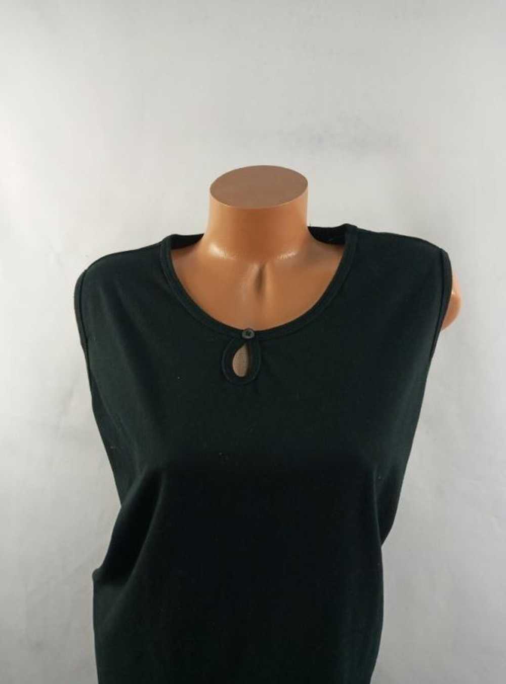 Basic editions black scoop neck women's sleeveles… - image 3