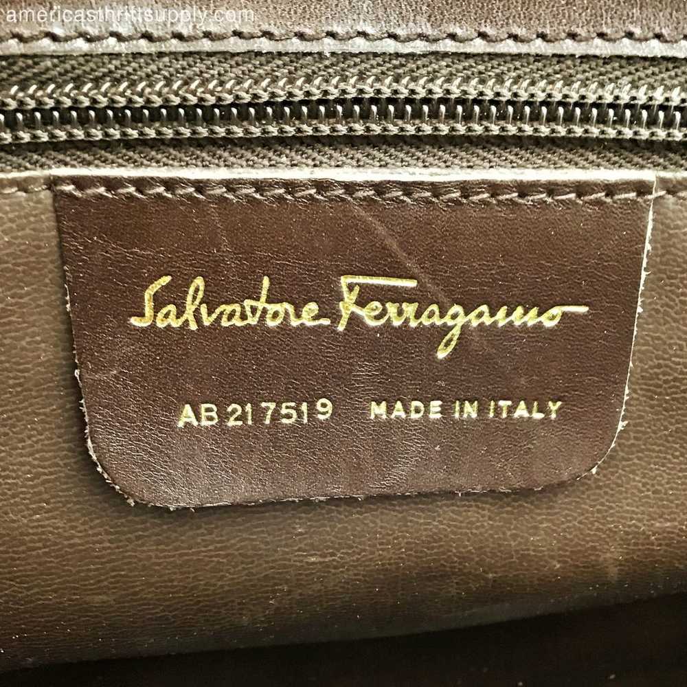 Vintage Salvatore Ferragamo Brown Leather Crossbo… - image 10