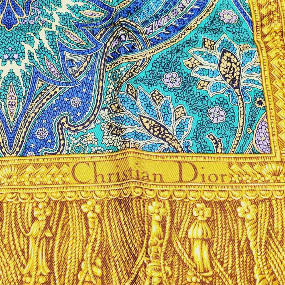 Authentic Christian Dior Navy Paisley Pattern Sca… - image 12