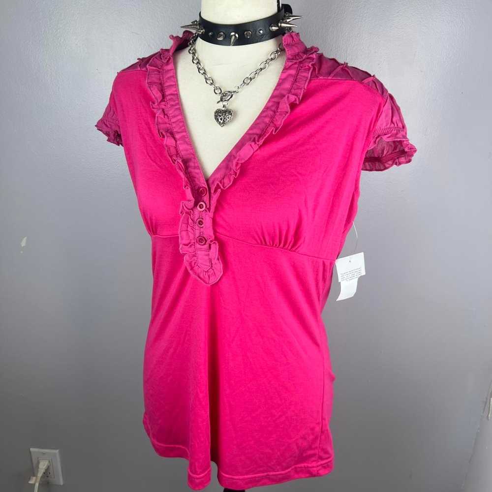 Hot pink y2k blouse - image 1