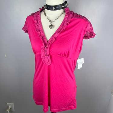 Hot pink y2k blouse