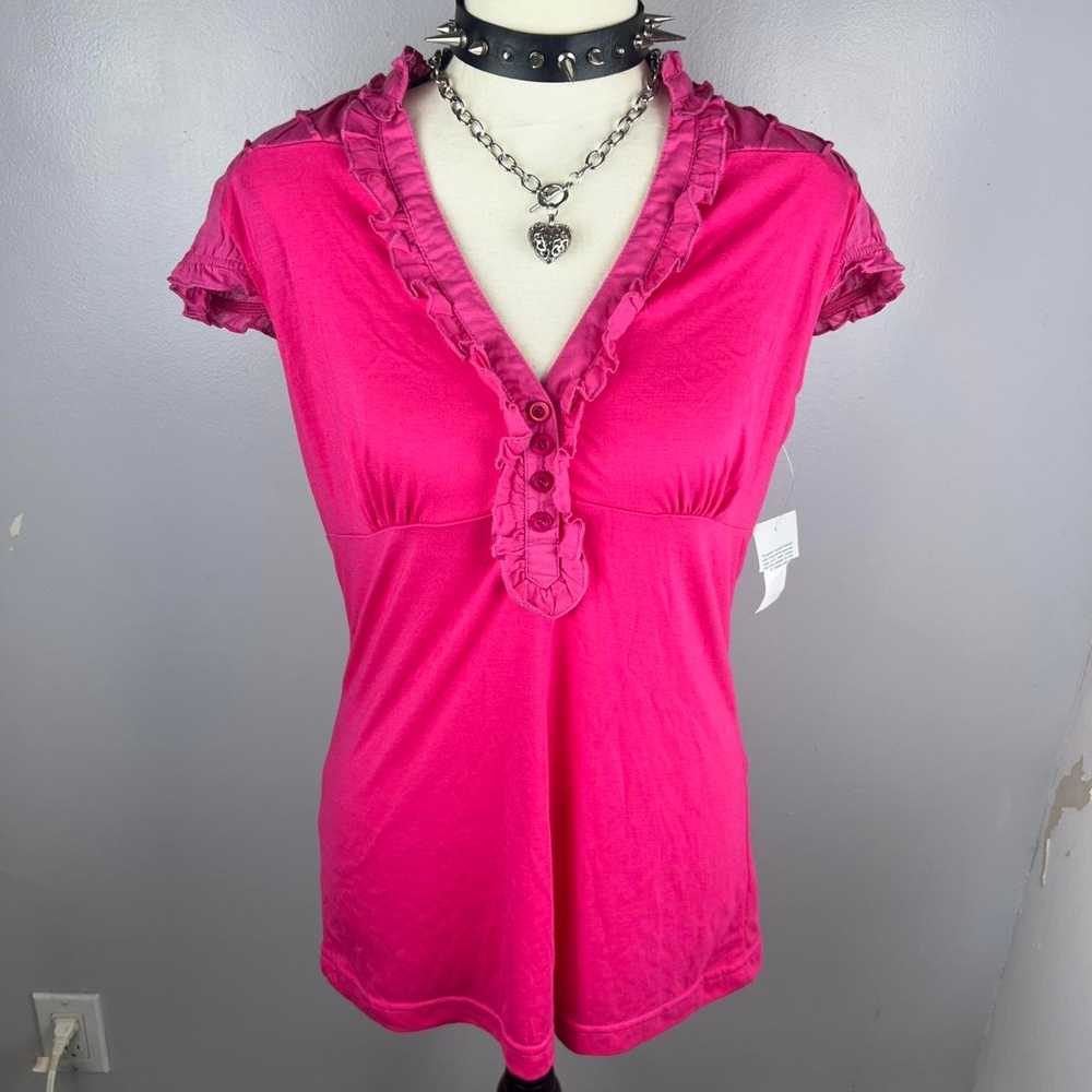 Hot pink y2k blouse - image 2