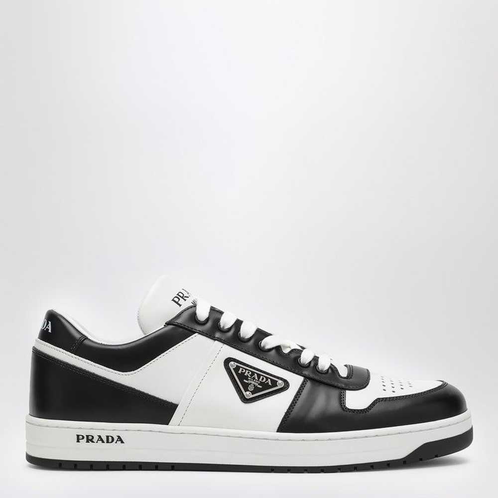 Prada Prada Whitte/Black Leather Trainer Downtown - image 1