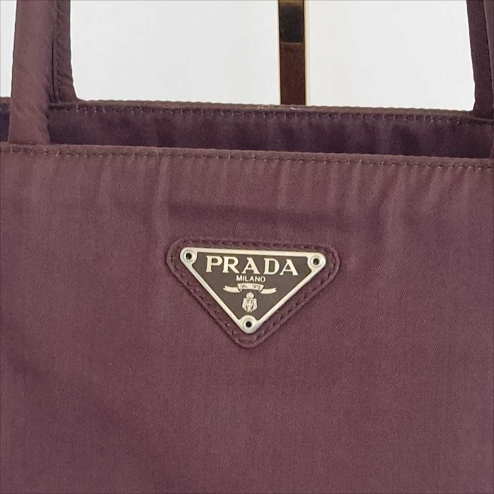 PRADA Tessuto City Nylon Tote Bag Vintage Brown - image 3