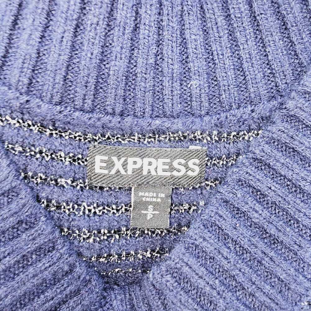 Express Womens Size S Merino Wool Blend Navy Silv… - image 3