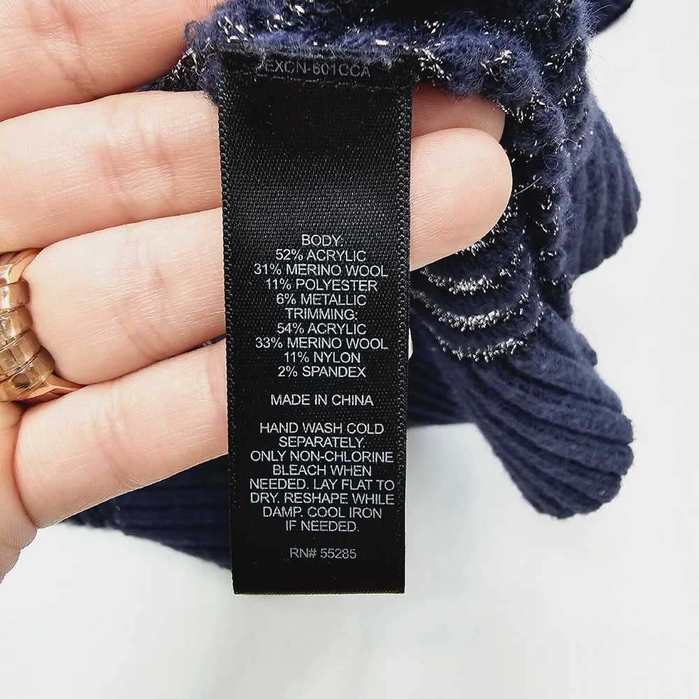 Express Womens Size S Merino Wool Blend Navy Silv… - image 4