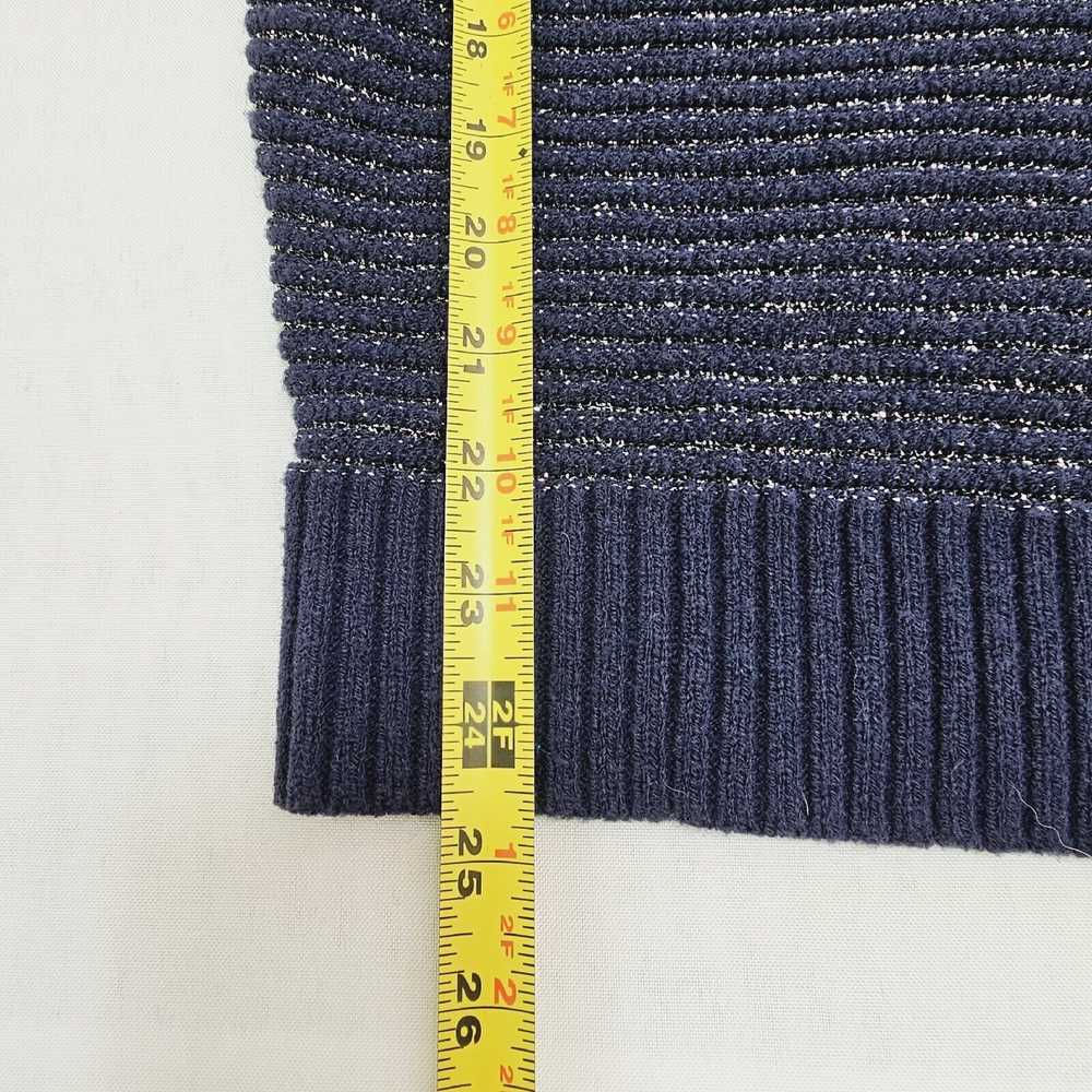 Express Womens Size S Merino Wool Blend Navy Silv… - image 7