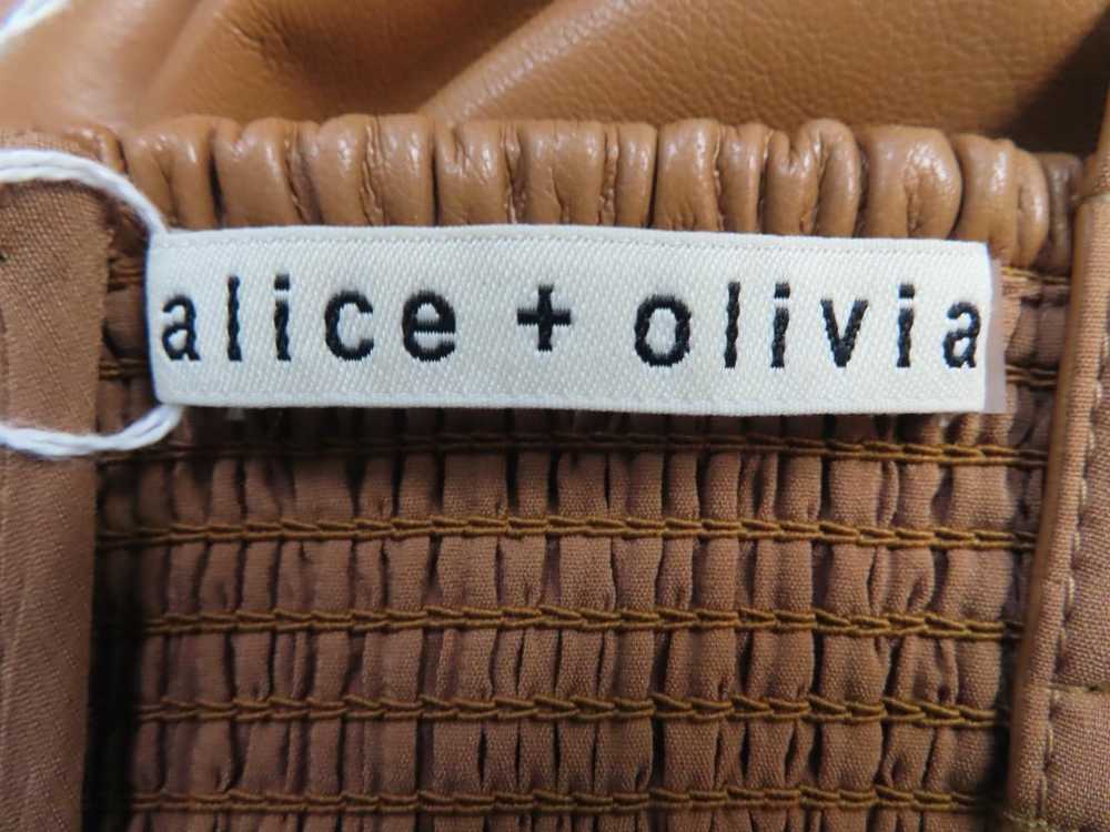 Alice + Olivia Camel Brown Linette Vegan Leather … - image 2