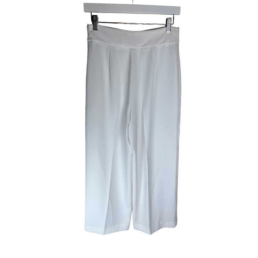 Zara White Wide Leg Pleated Side Zipper Stretch T… - image 3
