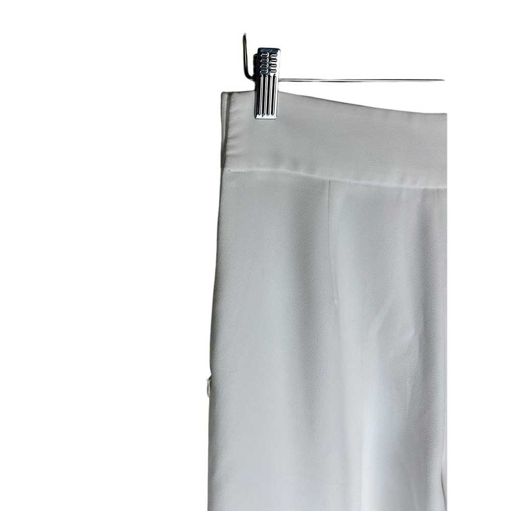 Zara White Wide Leg Pleated Side Zipper Stretch T… - image 4