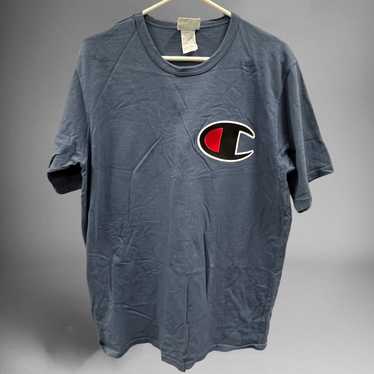 Vintage Champion Big C Logo Short Sleeve Shirt Me… - image 1