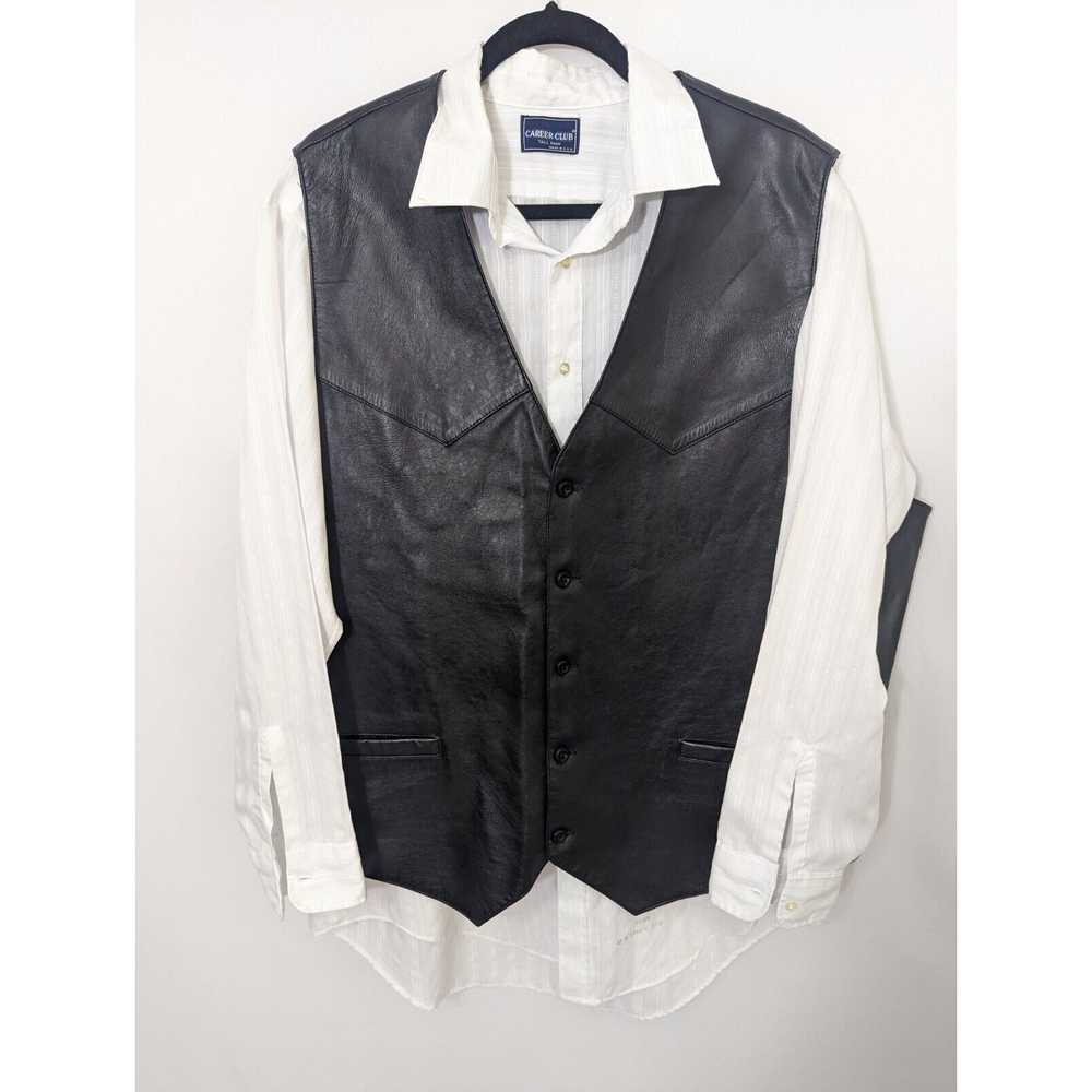 Phase 2 Genuine Leather Vest 2XL & Career Club Bu… - image 1