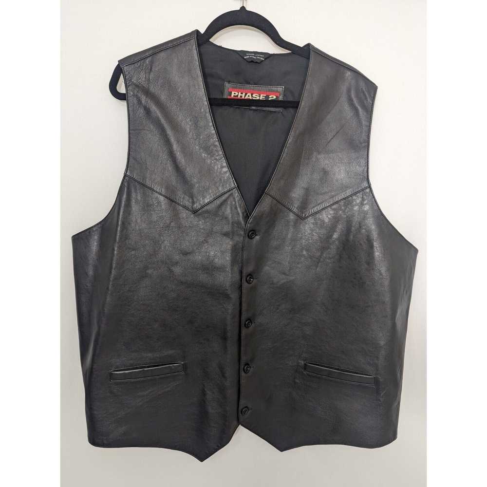 Phase 2 Genuine Leather Vest 2XL & Career Club Bu… - image 3