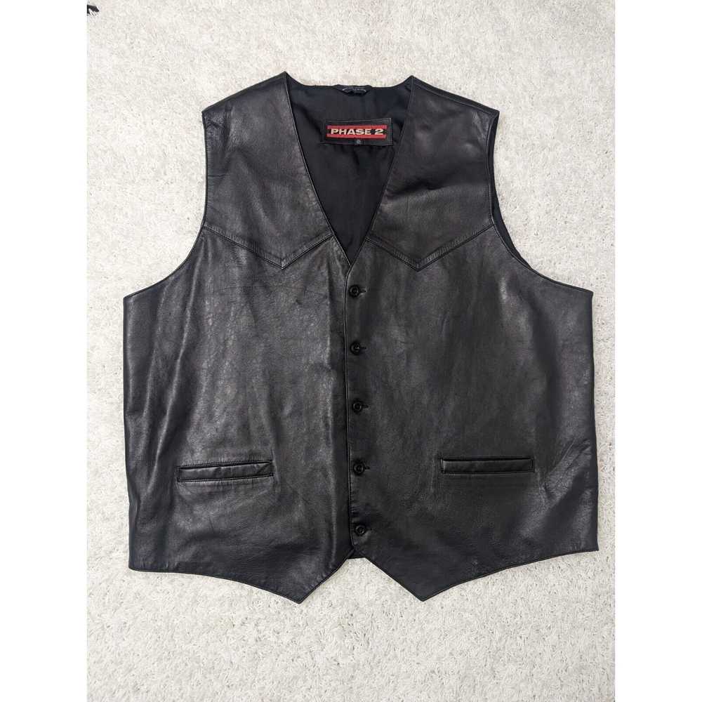 Phase 2 Genuine Leather Vest 2XL & Career Club Bu… - image 4