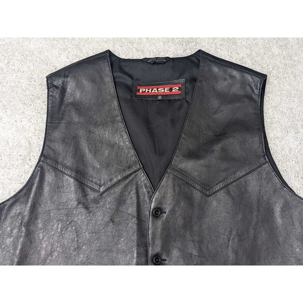 Phase 2 Genuine Leather Vest 2XL & Career Club Bu… - image 8