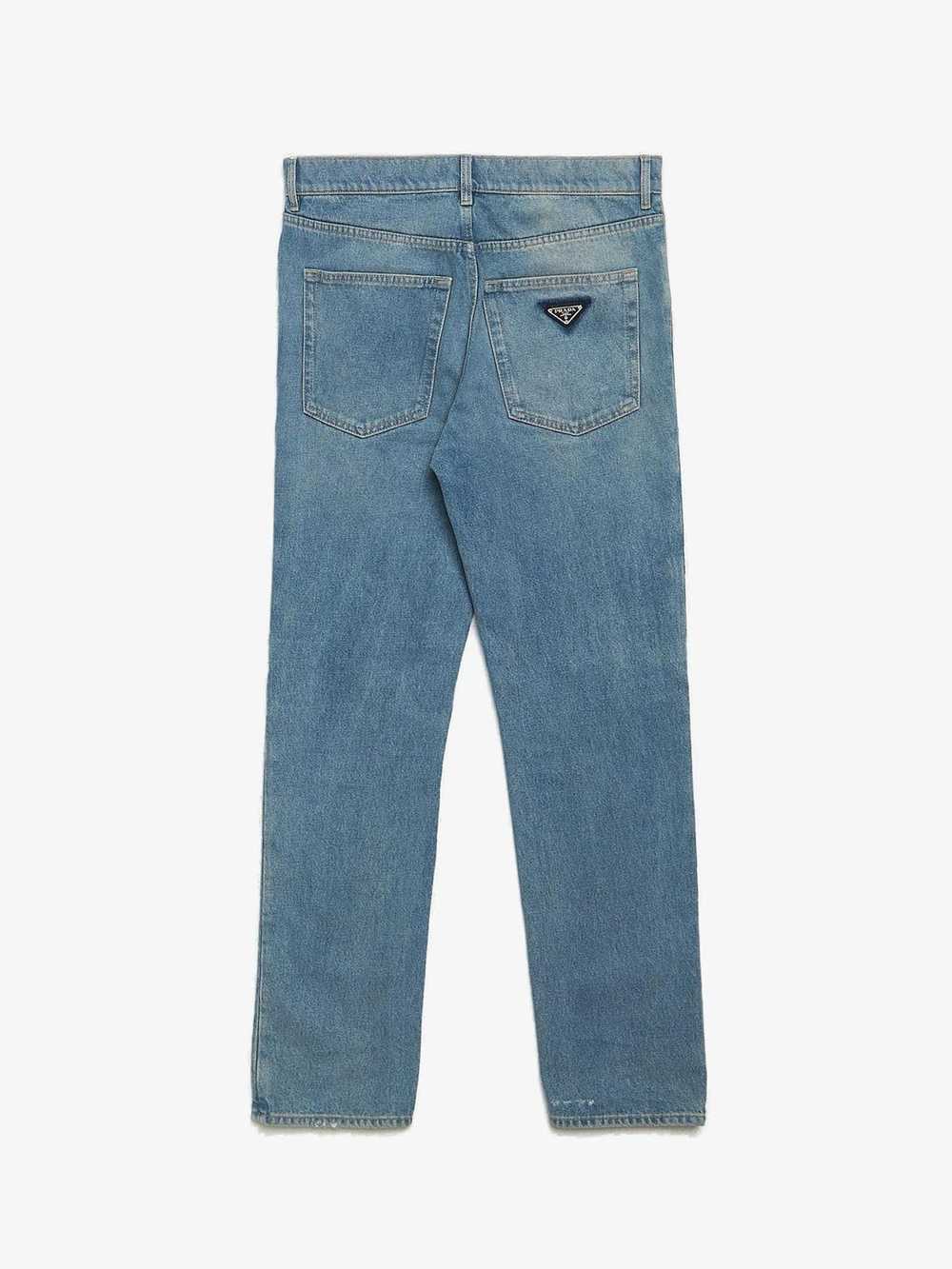 Prada Light Blue Washed Cotton Jeans - image 2