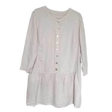 Linenshed 100% Flax Linen Long Sleeve Tiered Tunic