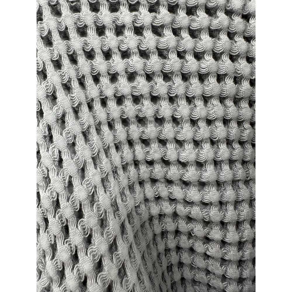 Brooklinen Waffle Knit Gray Robe Tie Waist 100% C… - image 7