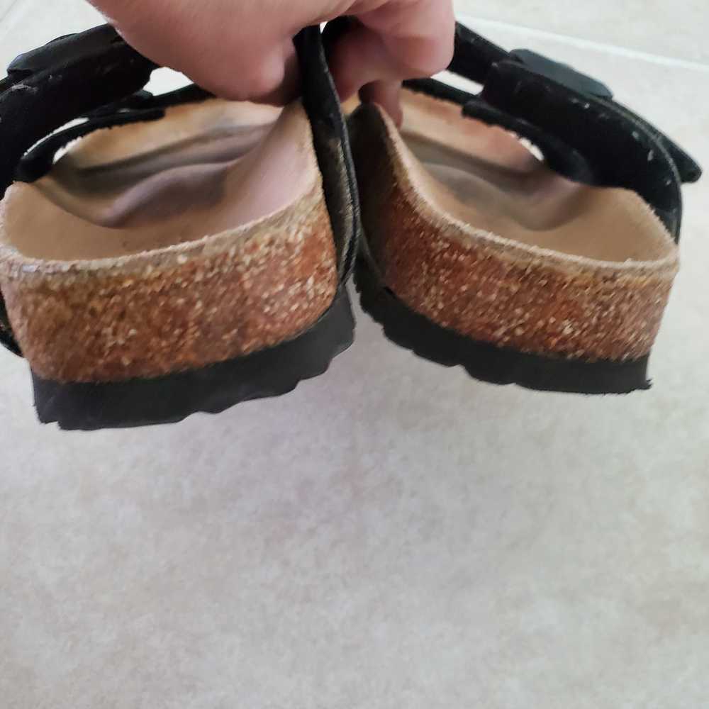 Birkenstock Arizona Sandals 38 Black Oiled Leathe… - image 7