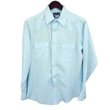 Wrangler Western Shirt Mens Large Stripe Pearl Sn… - image 1