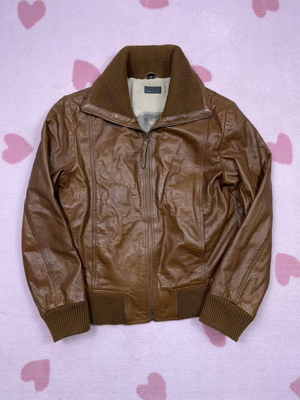 Avant Garde × Genuine Leather × Vintage ➕ brown b… - image 1