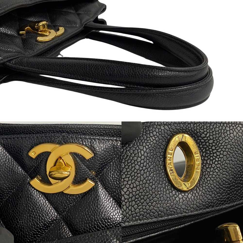 Chanel Logo Caviar Skin Matelasse Leather Genuine… - image 3
