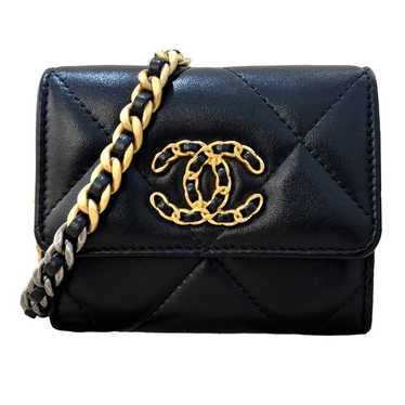 Chanel 19 Flap Coin Purse Ap1787 Black / Lambskin… - image 1
