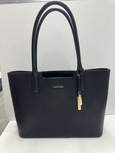 Calvin Klein Black Tote Leather Bag