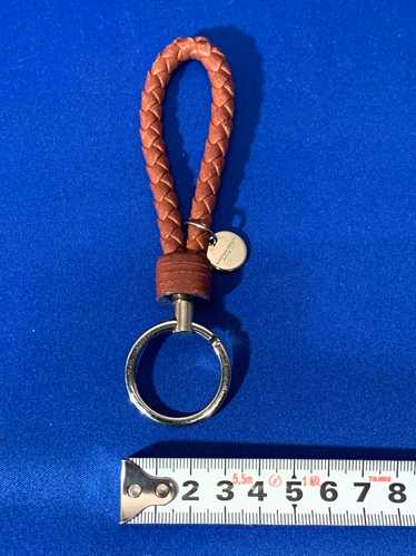 BOTTEGA VENETA Genuine Calfskin Key Chain Brown L… - image 1