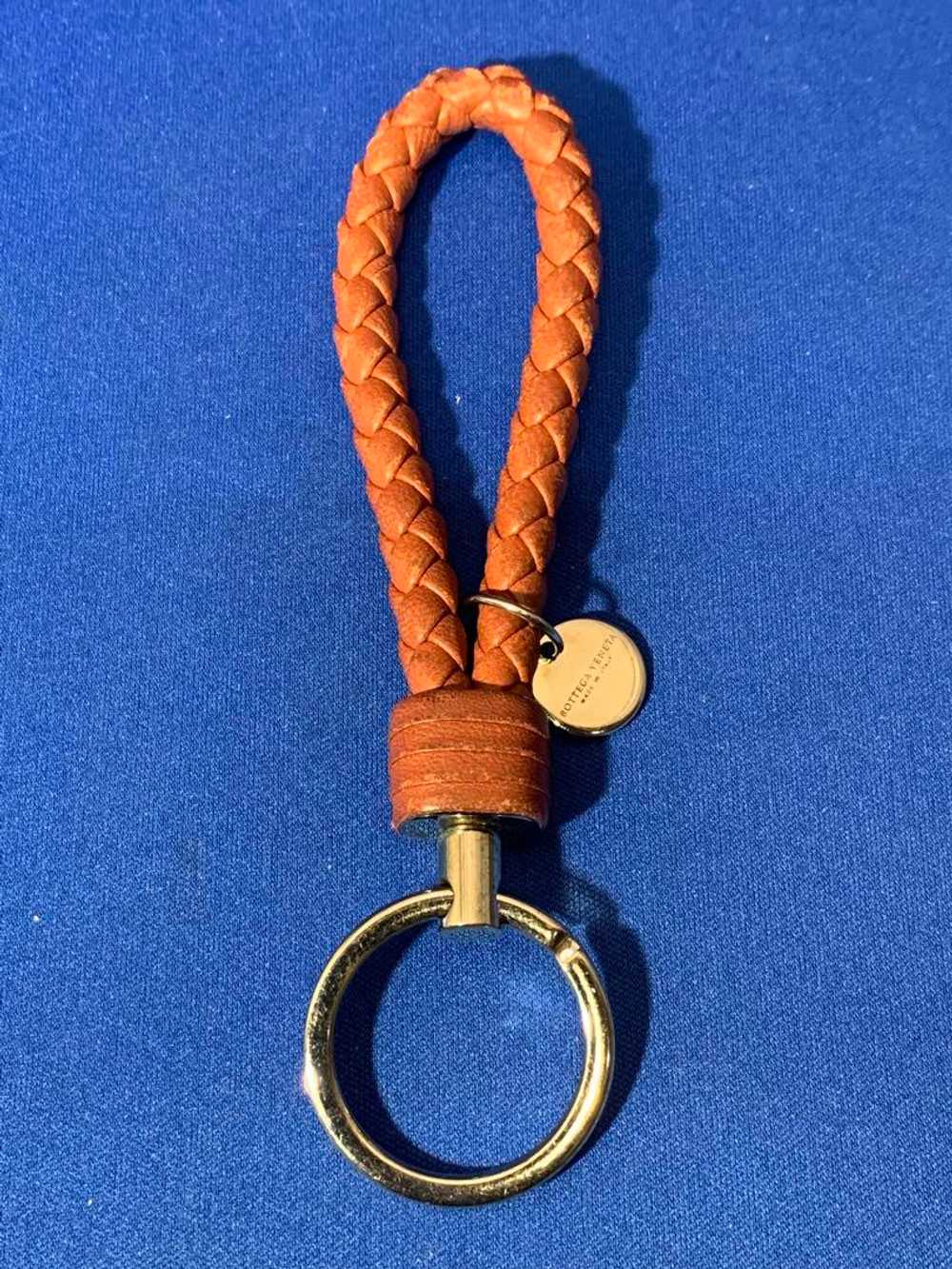 BOTTEGA VENETA Genuine Calfskin Key Chain Brown L… - image 2