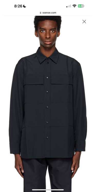 Jil Sander Black Virgin Wool Shirt 13, sz 40, FW22