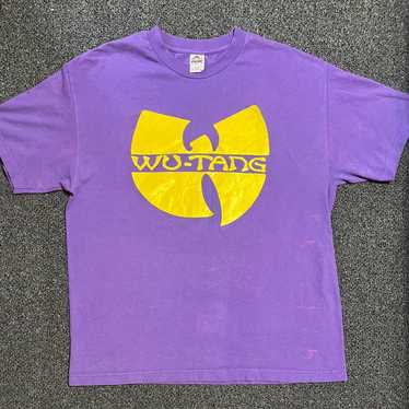 Vintage Rare Purple WuTang Clan Yellow logo T shi… - image 1
