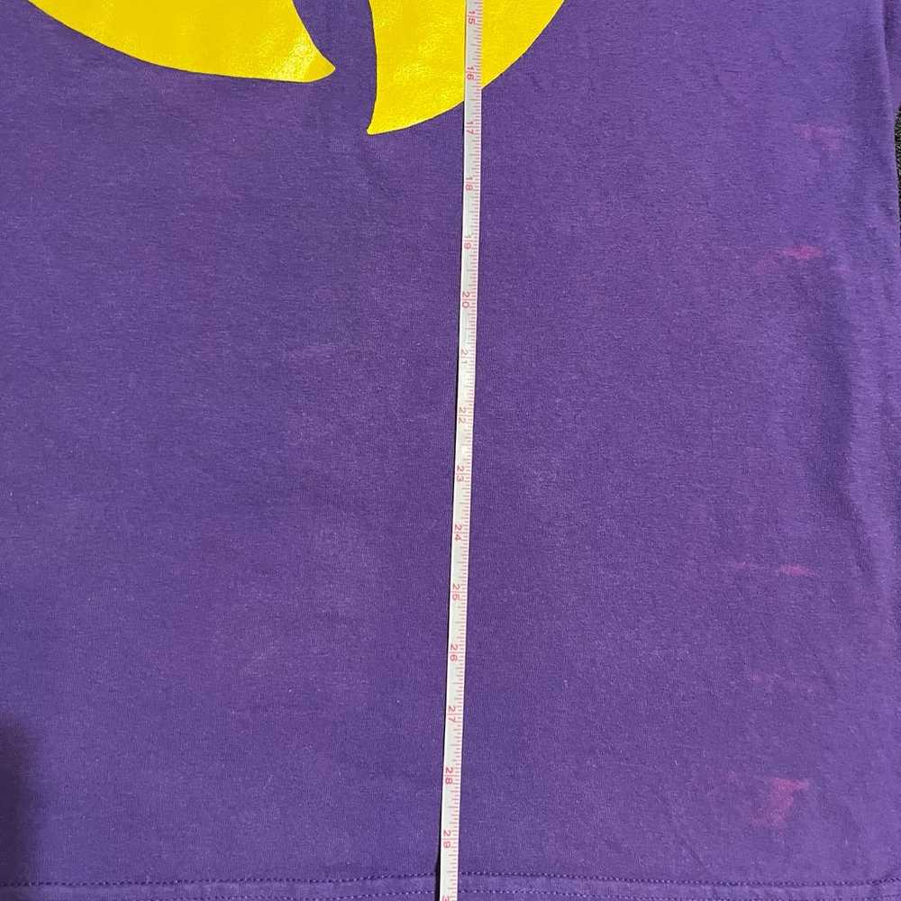 Vintage Rare Purple WuTang Clan Yellow logo T shi… - image 7