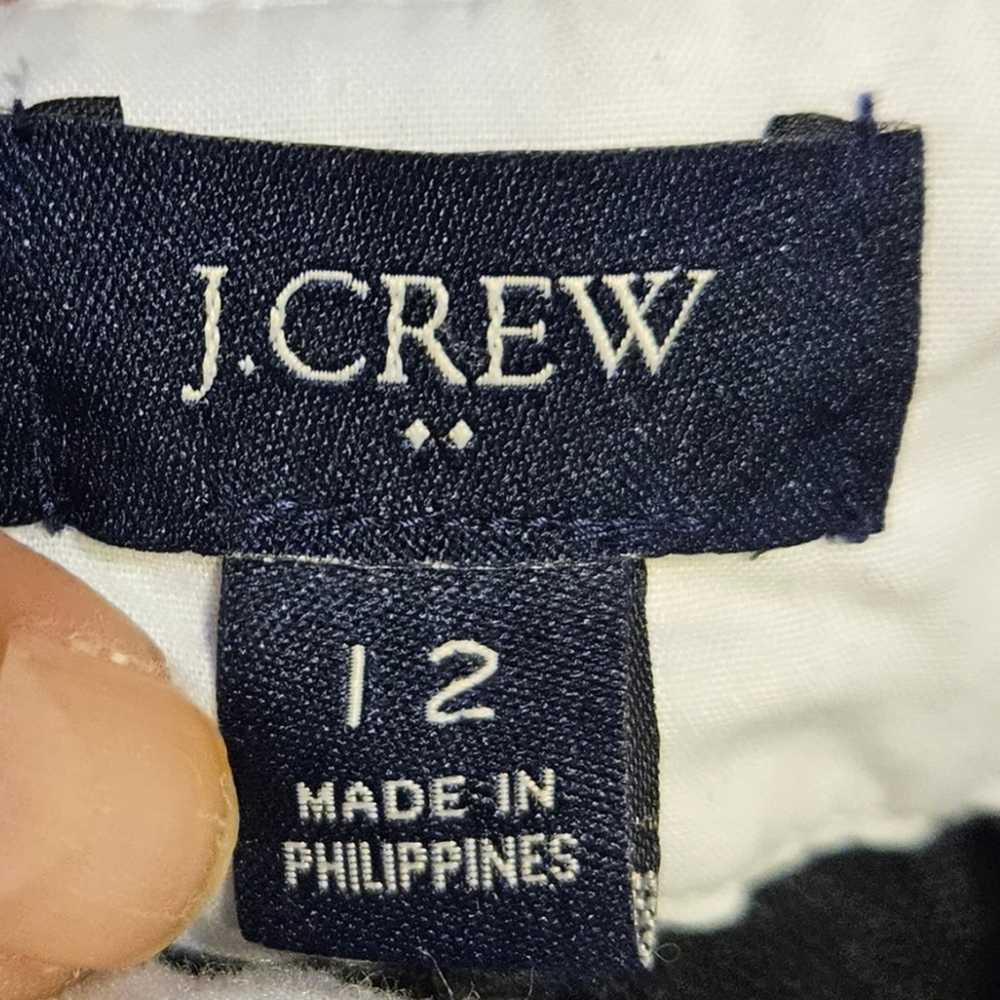 J. Crew Factory Re-imagined black linen blend sca… - image 5