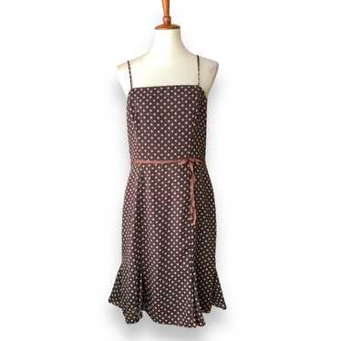 Brown Polka Dot cocktail Dress - image 1