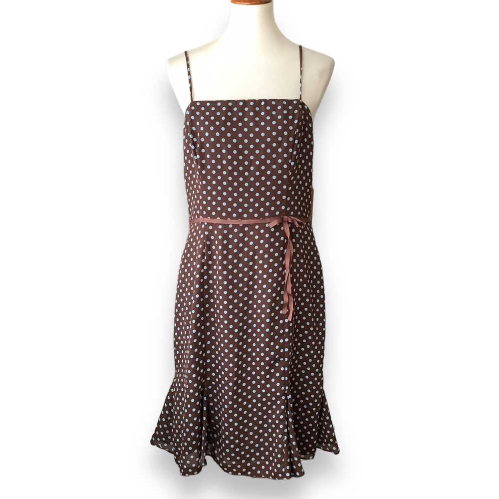 Brown Polka Dot cocktail Dress - image 2