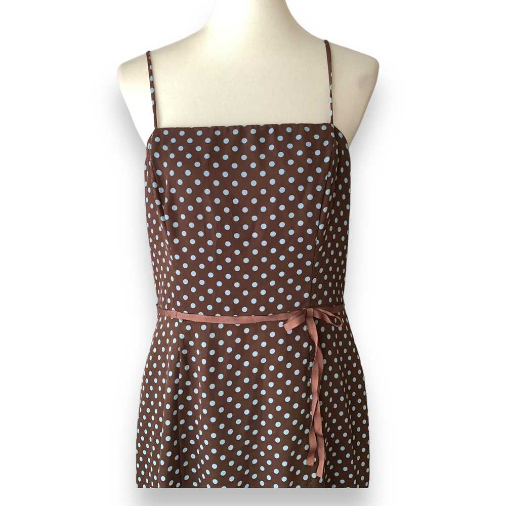 Brown Polka Dot cocktail Dress - image 3