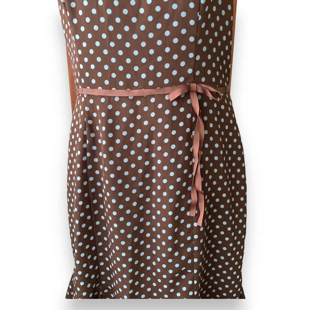 Brown Polka Dot cocktail Dress - image 4