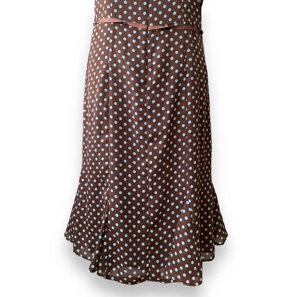 Brown Polka Dot cocktail Dress - image 7