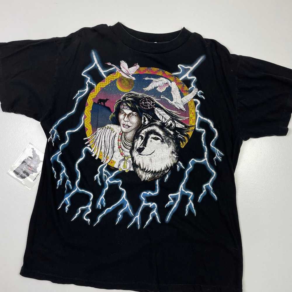 90s American Thunder All over print shirt - image 3
