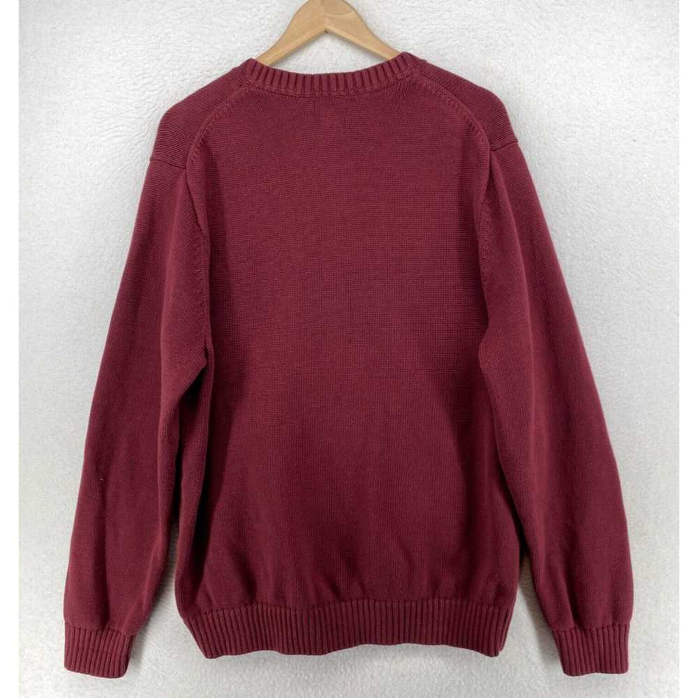 Vintage LL BEAN Sweater Mens XL Chunky V-Neck Lon… - image 3