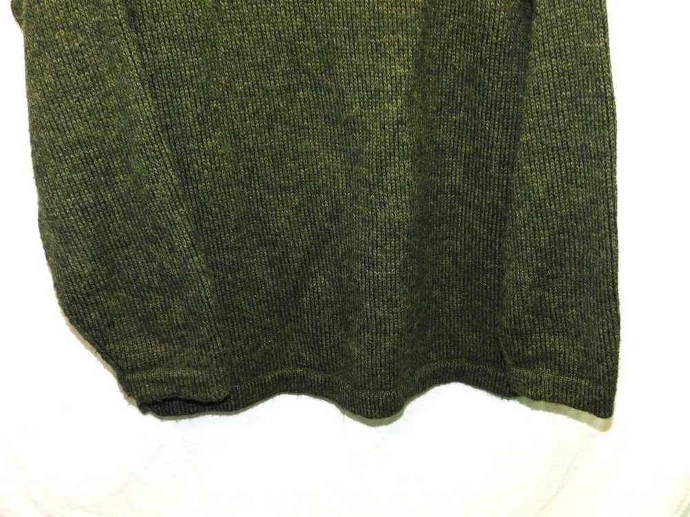 Alpaca Connection L Dark Green Sweater Mens Pullo… - image 3