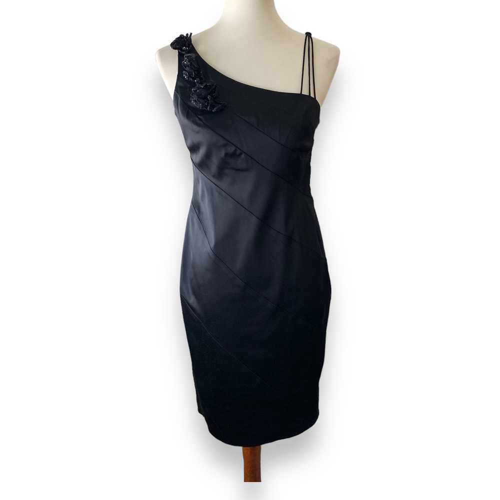Jones New York Black Asymmetric Cocktail Dress Si… - image 10