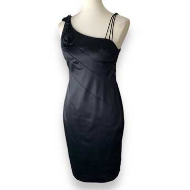 Jones New York Black Asymmetric Cocktail Dress Si… - image 1